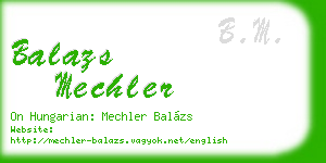 balazs mechler business card
